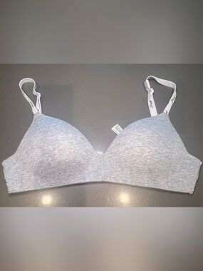 PINK Victoria's Secret Heather Gray Wireless T-Shirt Bra